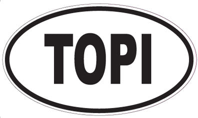 TOPI - Oval Sticker