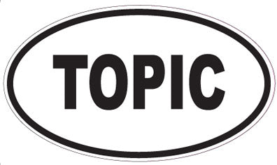 TOPIC - Oval Sticker