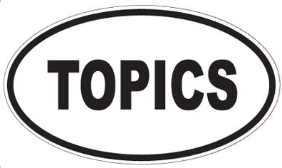 TOPICS - Oval Sticker