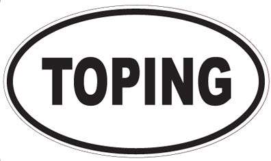 TOPING - Oval Sticker