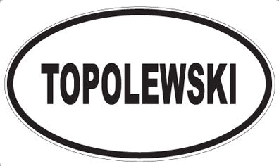 TOPOLEWSKI - Oval Magnet
