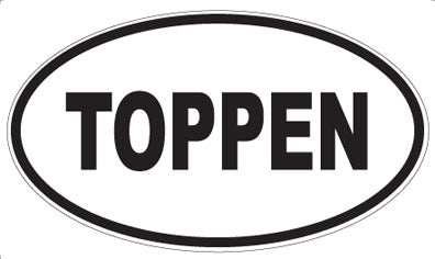 TOPPEN - Oval Sticker