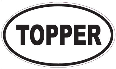 TOPPER - Oval Sticker