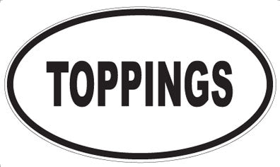 TOPPINGS - Oval Sticker