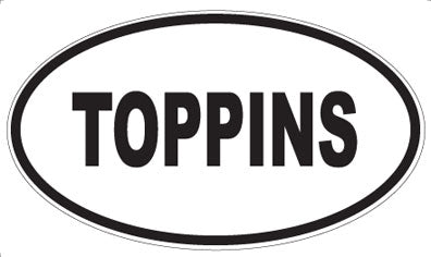 TOPPINS - Oval Sticker