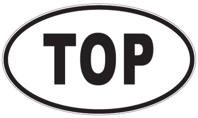 TOP - 3 Letter Initials Oval Magnet