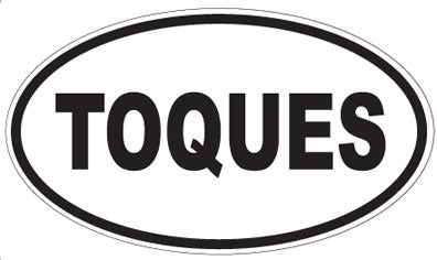 TOQUES - Oval Sticker