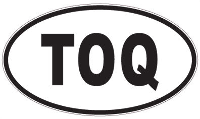 TOQ - 3 Letter Initials Oval Magnet