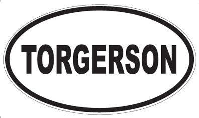 TORGERSON - Oval Magnet