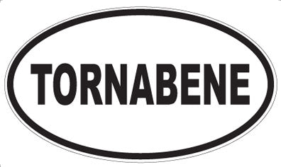 TORNABENE - Oval Sticker