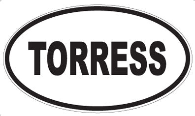 TORRESS - Oval Sticker