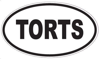 TORTS - Oval Sticker