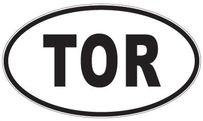 TOR - 3 Letter Initials Oval Magnet