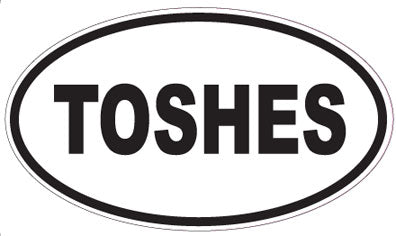TOSHES - Oval Sticker