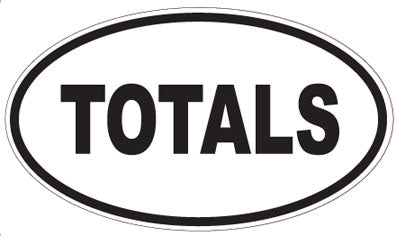 TOTALS - Oval Sticker