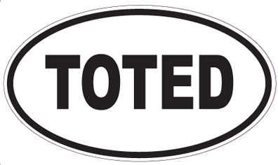 TOTED - Oval Sticker
