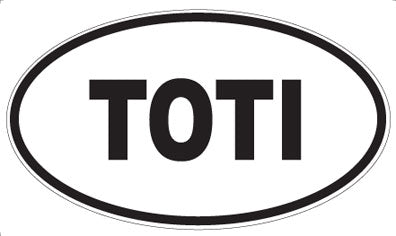 TOTI - Oval Sticker
