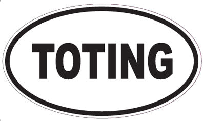 TOTING - Oval Sticker