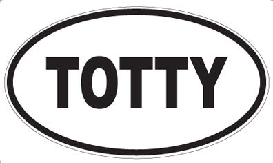 TOTTY - Oval Sticker