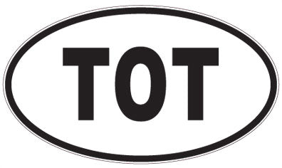 TOT - 3 Letter Initials Oval Magnet