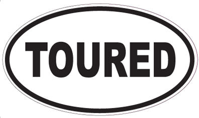 TOURED - Oval Sticker