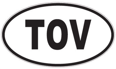 TOV - 3 Letter Initials Oval Magnet