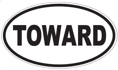 TOWARD - Oval Sticker