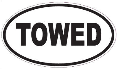 TOWED - Oval Magnet