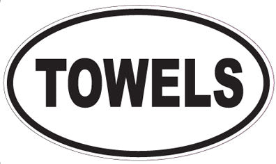 TOWELS - Oval Sticker