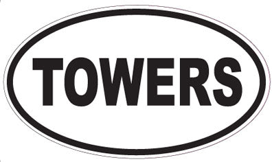 TOWERS - Oval Sticker