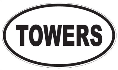 TOWERS - Oval Magnet