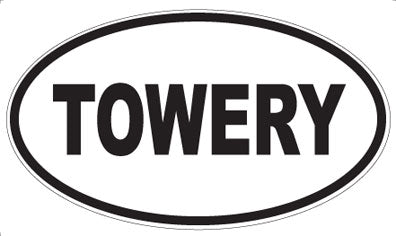 TOWERY - Oval Magnet