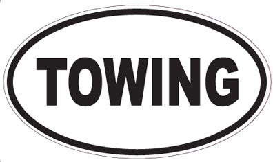 TOWING - Oval Sticker