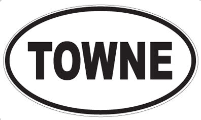 TOWNE - Oval Sticker