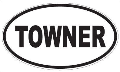 TOWNER - Oval Magnet