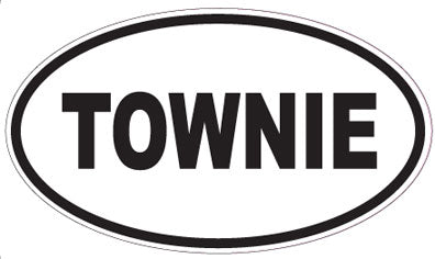 TOWNIE - Oval Sticker