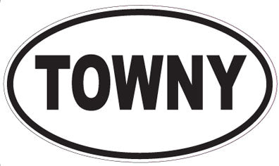 TOWNY - Oval Magnet