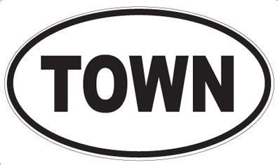 TOWN - Oval Magnet