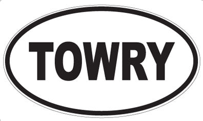 TOWRY - Oval Sticker