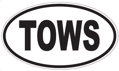 TOWS - Oval Sticker