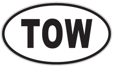TOW - 3 Letter Initials Oval Magnet