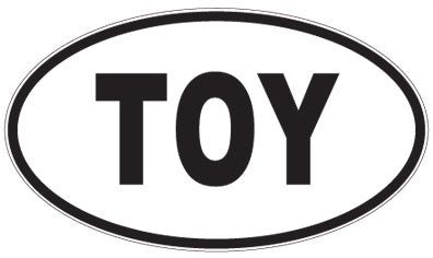 TOY - 3 Letter Initials Oval Magnet
