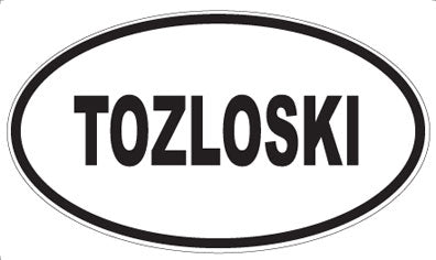TOZLOSKI - Oval Sticker