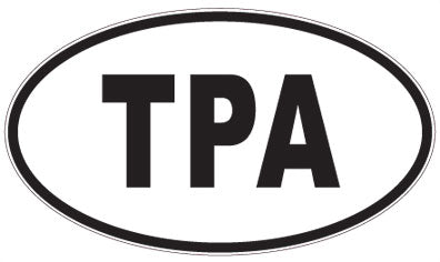 TPA - 3 Letter Initials Oval Magnet
