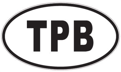 TPB - 3 Letter Initials Oval Magnet