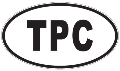 TPC - 3 Letter Initials Oval Magnet