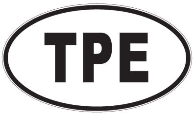TPE - 3 Letter Initials Oval Magnet