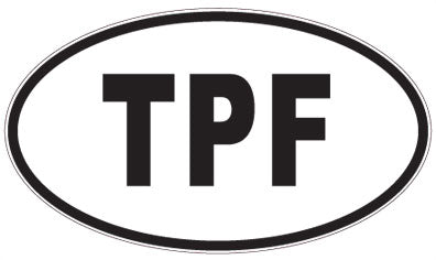 TPF - 3 Letter Initials Oval Magnet