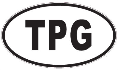 TPG - 3 Letter Initials Oval Magnet