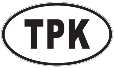 TPK - 3 Letter Initials Oval Magnet
